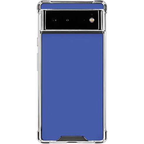 Blue Solid Google Pixel 6 Clear Case